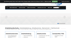 Desktop Screenshot of elba-arbeitsschutz.de